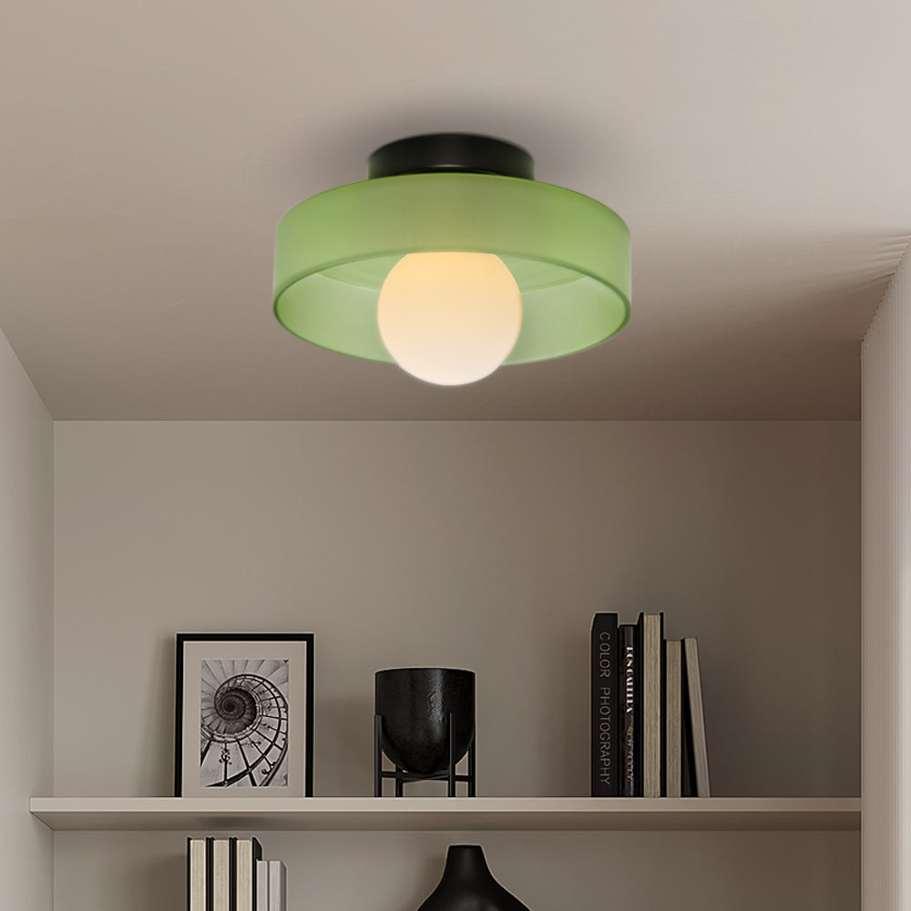 Avelin Round Flush-Mount Ceiling Light | Contemporary Fixture for Kitchen and Hallway