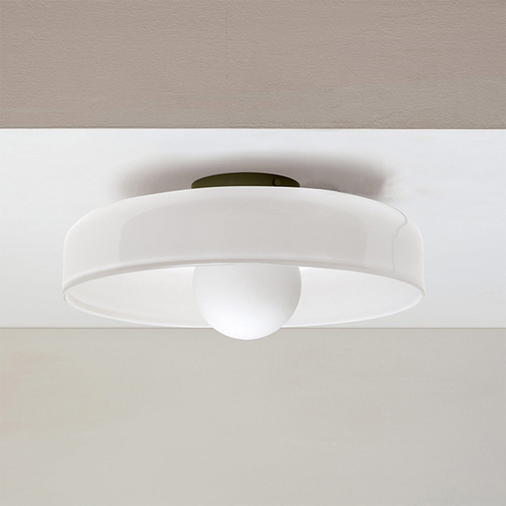 Avelin Round Flush-Mount Ceiling Light | Contemporary Fixture for Kitchen and Hallway