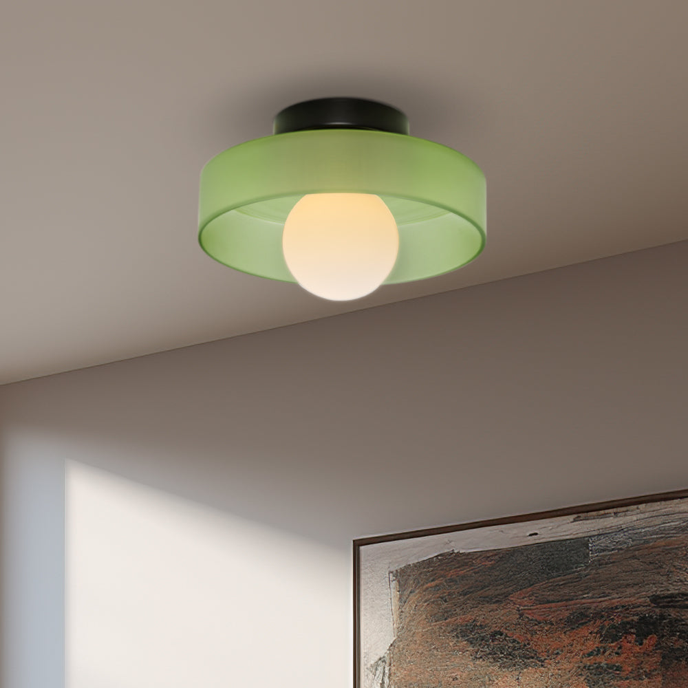 Avelin Round Flush-Mount Ceiling Light | Contemporary Fixture for Kitchen and Hallway