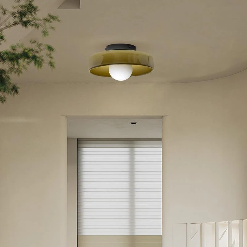 Avelin Round Flush-Mount Ceiling Light | Contemporary Fixture for Kitchen and Hallway