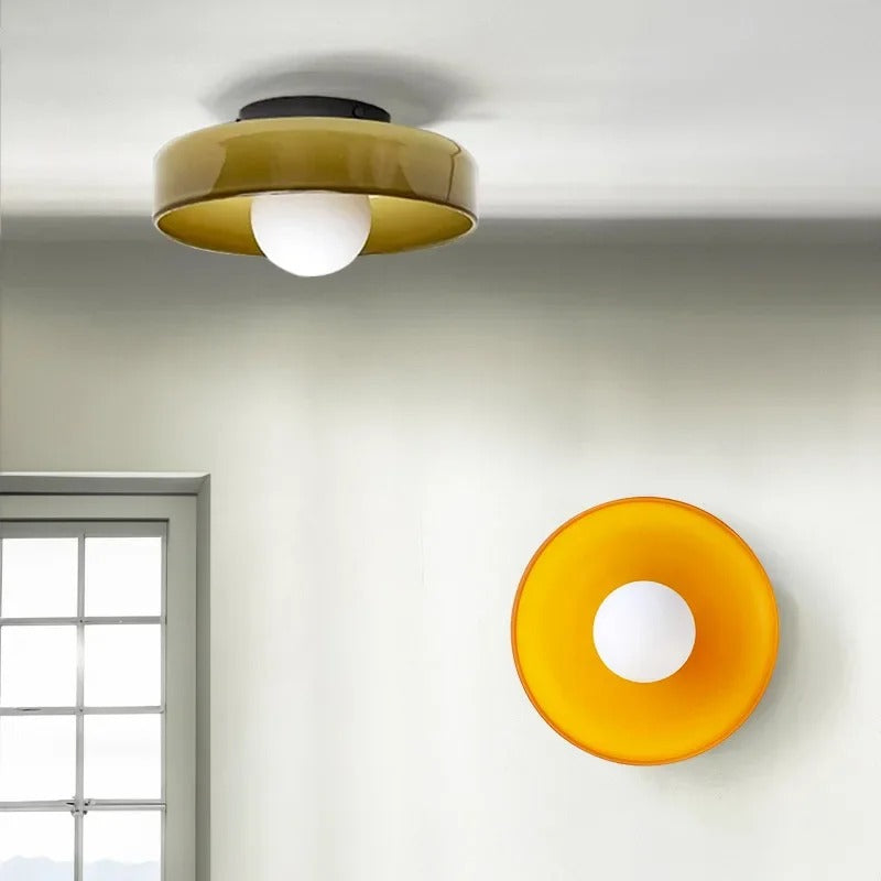 Avelin Round Flush-Mount Ceiling Light | Contemporary Fixture for Kitchen and Hallway