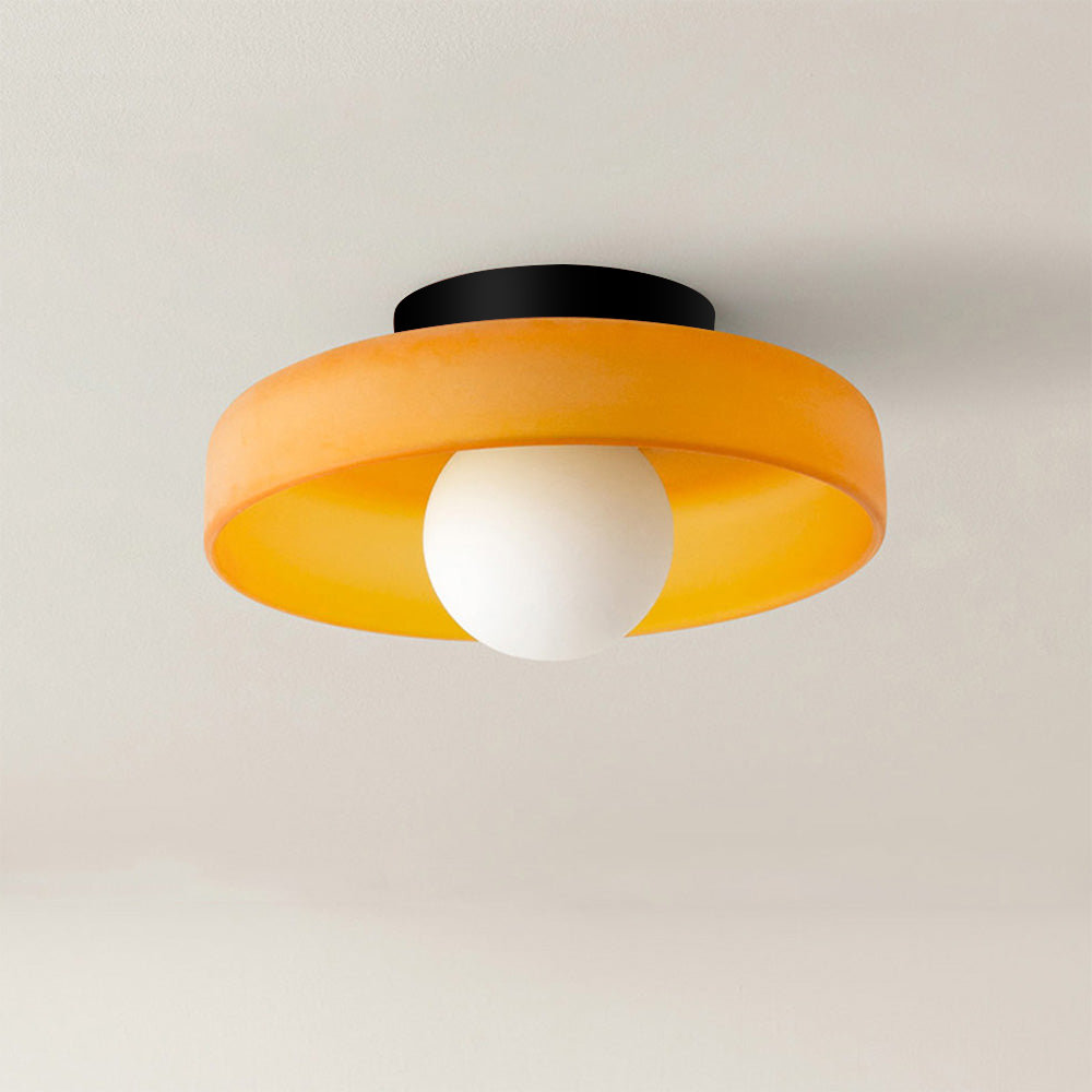 Avelin Round Flush-Mount Ceiling Light | Contemporary Fixture for Kitchen and Hallway