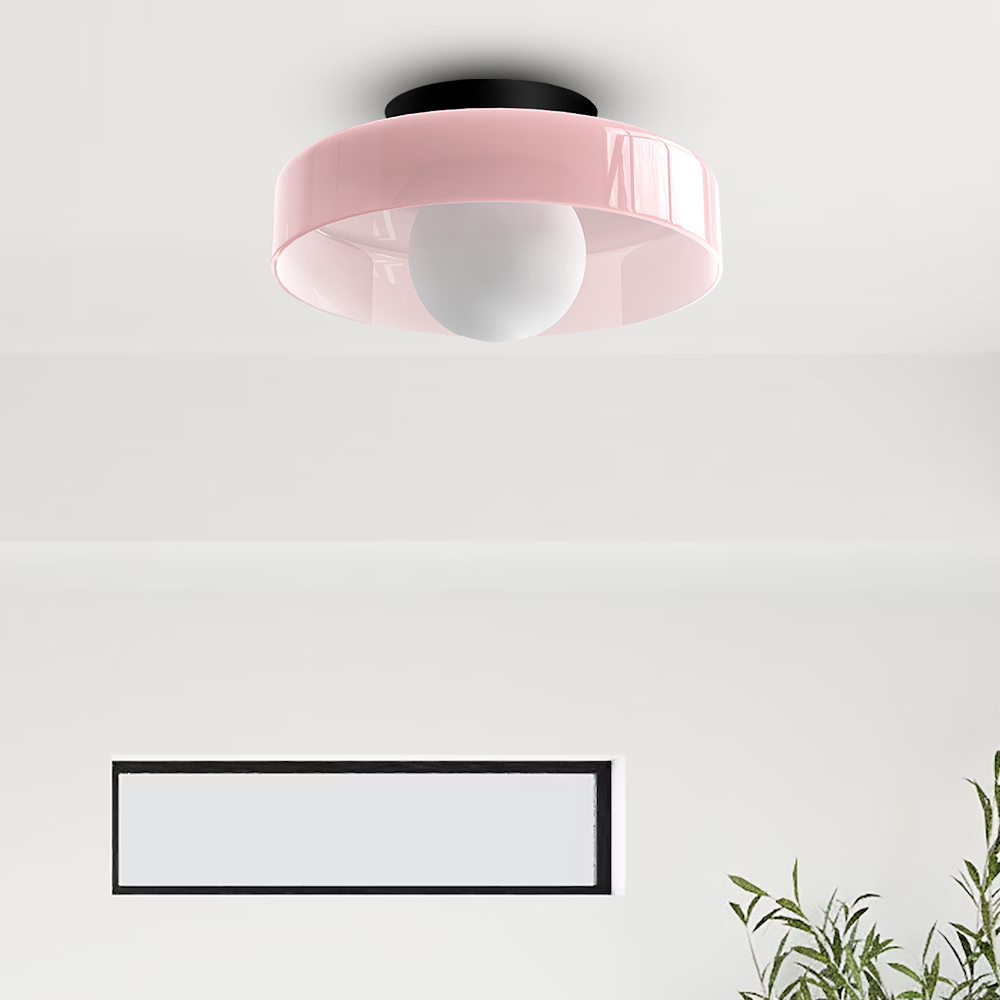Avelin Round Flush-Mount Ceiling Light | Contemporary Fixture for Kitchen and Hallway