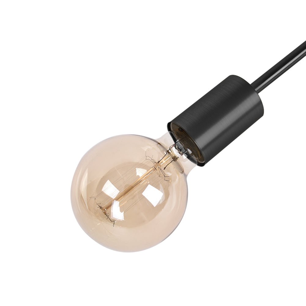 Lumenna | Semi-Flush Sputnik Chandelier in Brass with Glass Accents