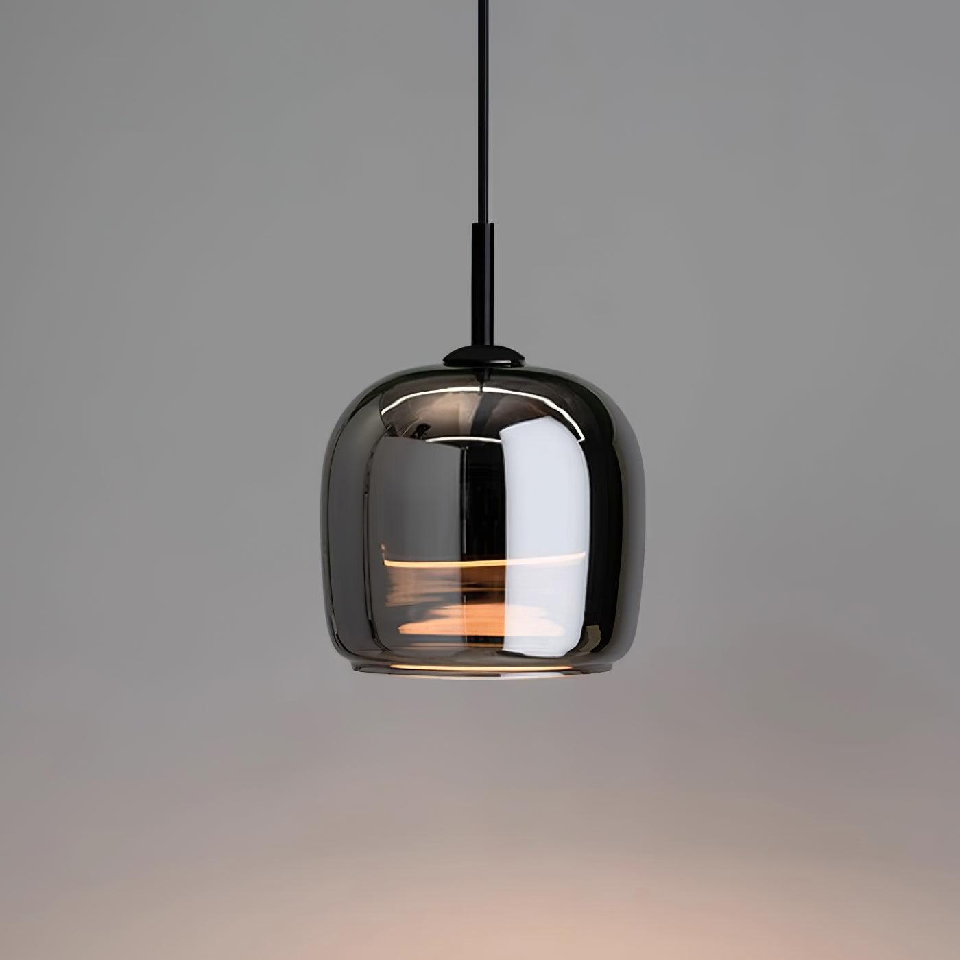 Mirelle Smoked Glass Pendant Light for Bedroom, Modern Soft Glow