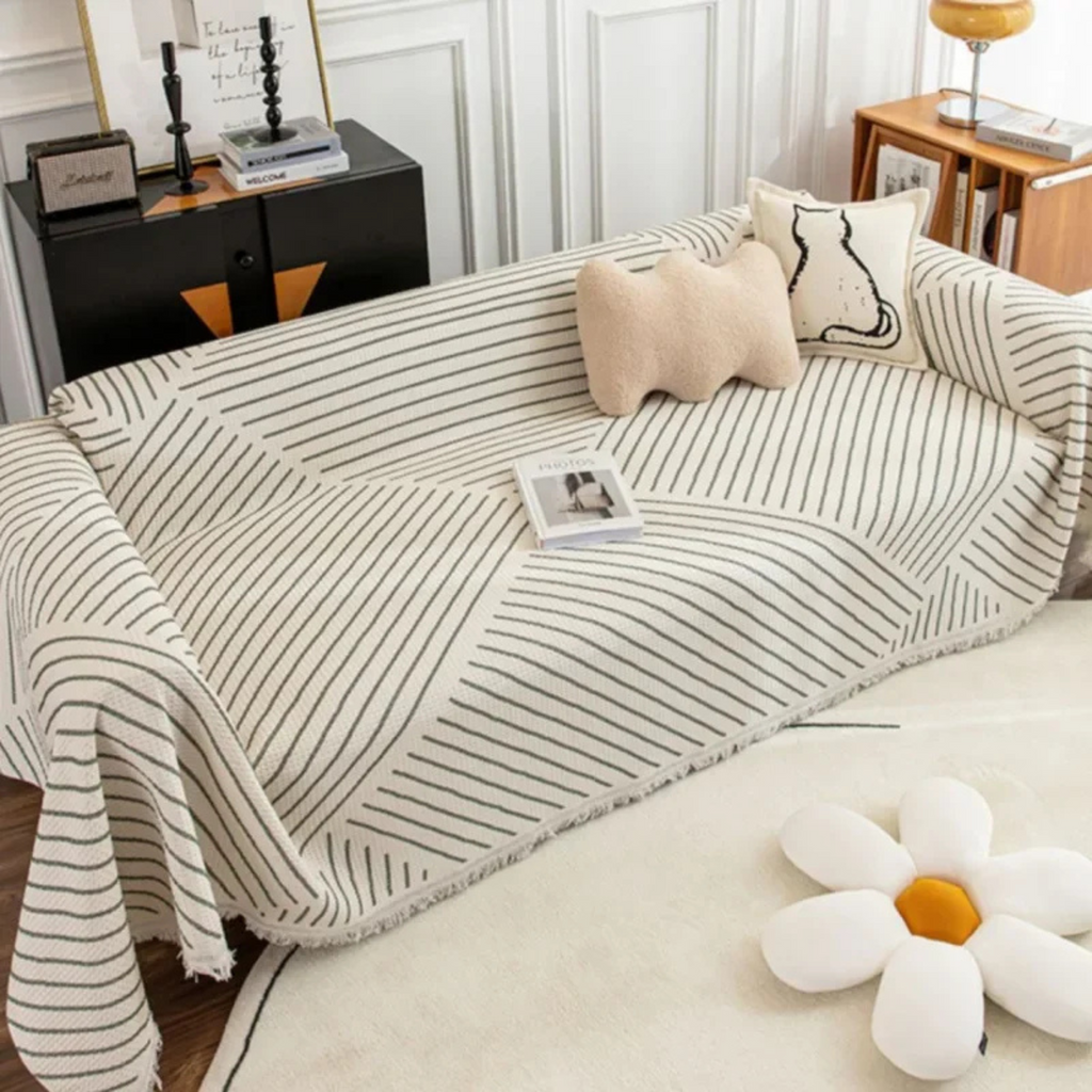 Nordelle | Tassel-Edged Sofa Throw for Scandinavian Living Rooms