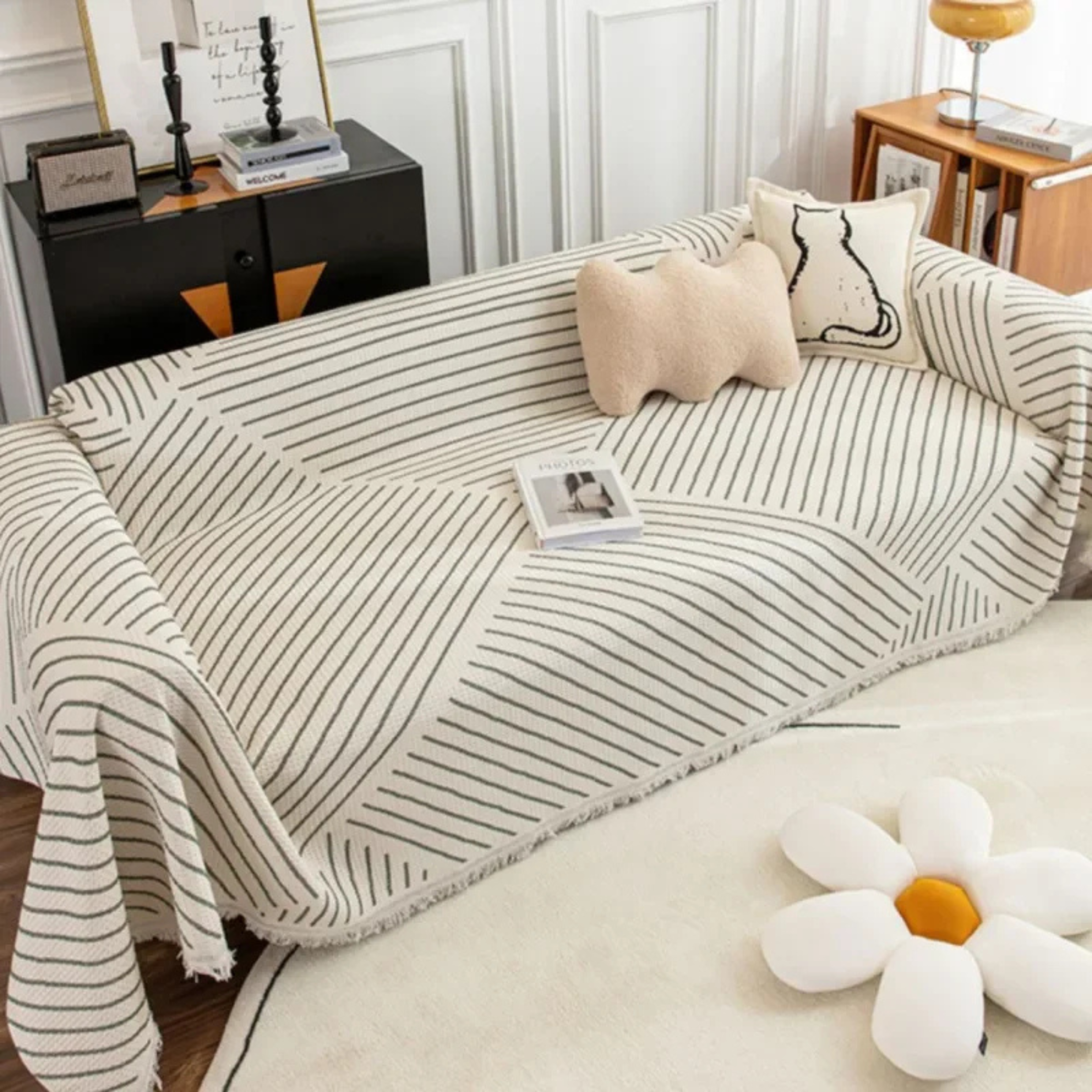 Nordelle | Tassel-Edged Sofa Throw for Scandinavian Living Rooms