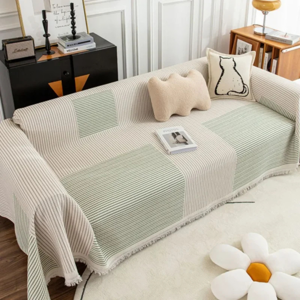 Nordelle | Tassel-Edged Sofa Throw for Scandinavian Living Rooms