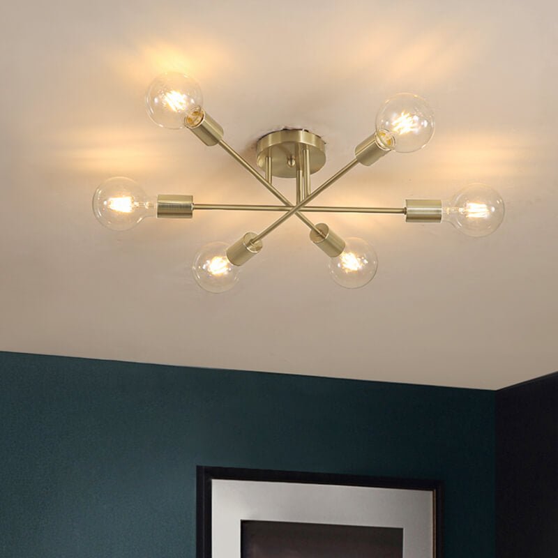 Astrelle | 6-Bulb Flush Mount Ceiling Light for Living Room