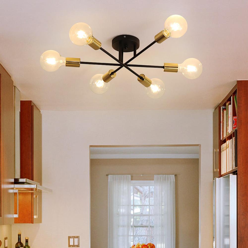 Astrelle | 6-Bulb Flush Mount Ceiling Light for Living Room