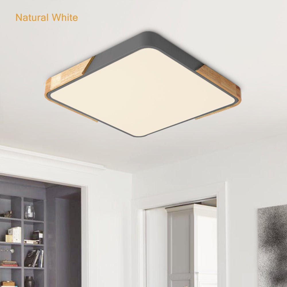 Kirrea | Square Flush-Mount Ceiling Light for Kitchen | Dimmable LED with Selectable Colors